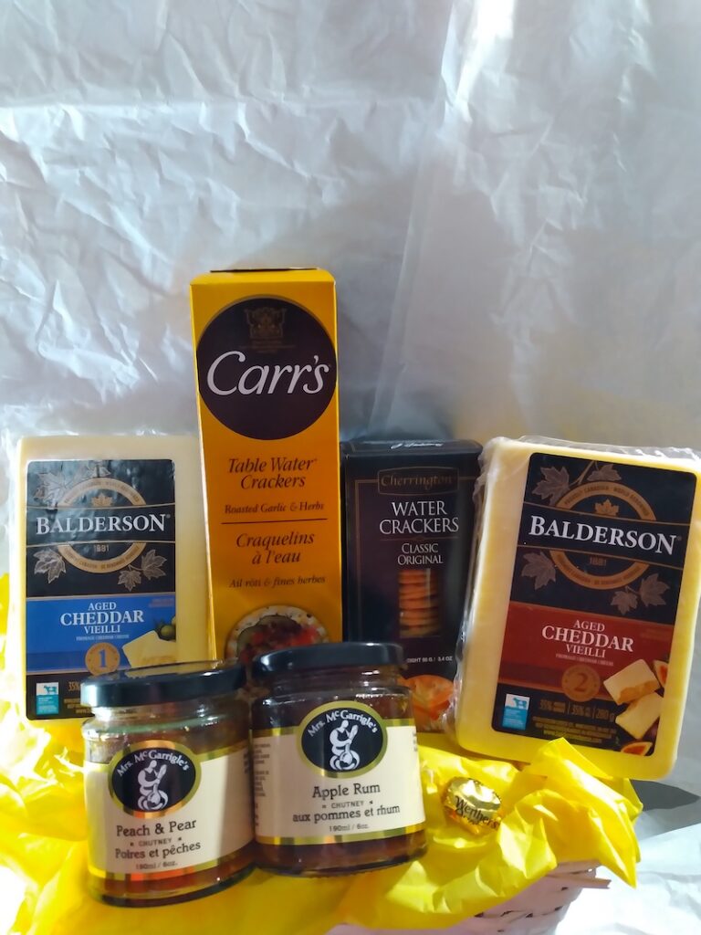 PREMIUM CHEESE AND CHUTNEY BASKET Ottawa Valley Gift Baskets